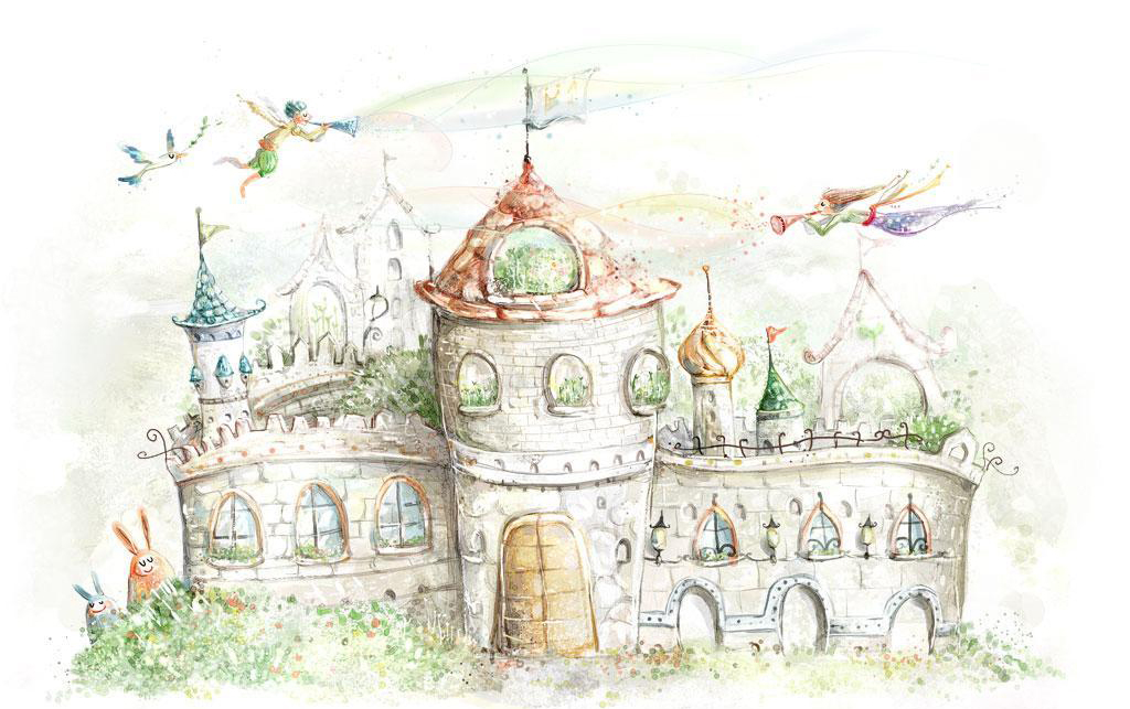 儿童画城堡图片大全-精灵城堡